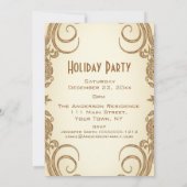 Flapper Gatsby Holiday Christmas Party Kaart (Achterkant)