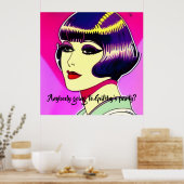 Flapper - Gatsby's Party. 1920. bewerkbare tekst Poster (Keuken)