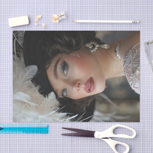 Flapper Girl 2 uit 1920 Tissuepapier (Craft)