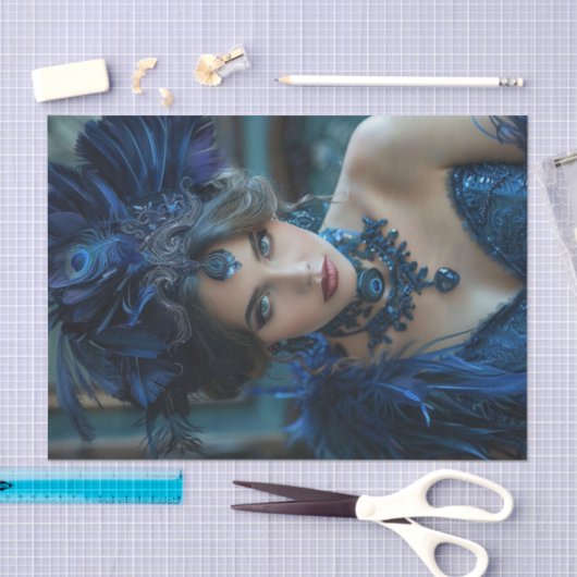 Flapper Girl 3 uit 1920 Tissuepapier (Craft)