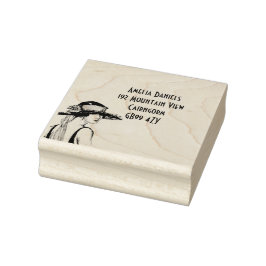 Flapper Girl-adres van 1920: zelfinkend stempel