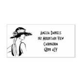 Flapper Girl-adres van 1920: zelfinkend stempel (Afrduk)