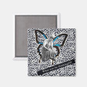 Flapper Girl - Altered Art Magnet (Voorkant / Achterkant)