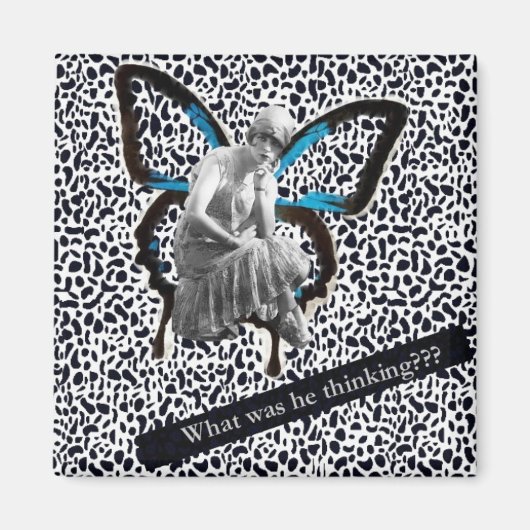 Flapper Girl - Altered Art Magnet (Voorkant)