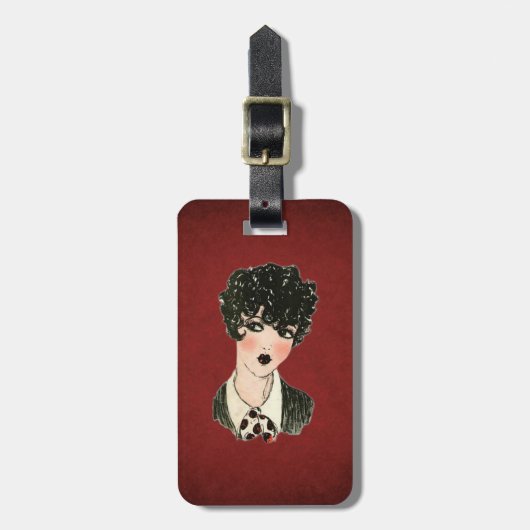 FLAPPER GIRL BAGAGELABEL (Voorkant verticaal)