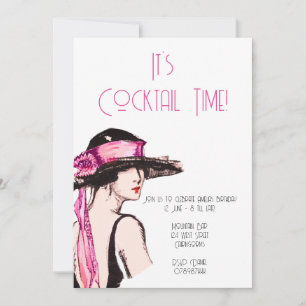 Flapper Girl Cocktail Party Kaart