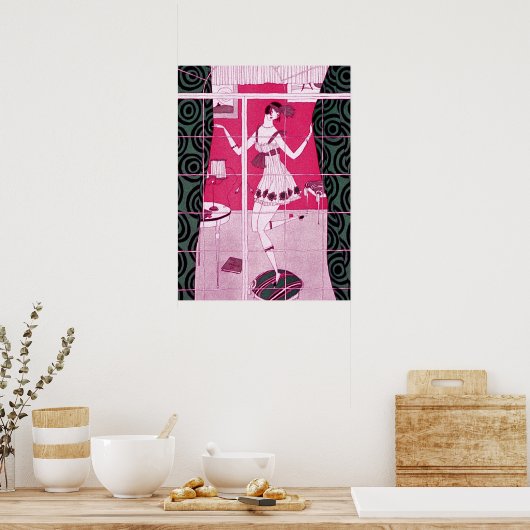 Flapper Girl Dancing Poster (Keuken)