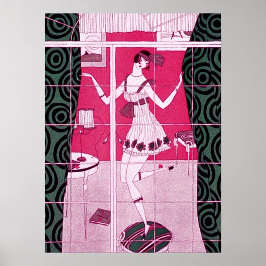 Flapper Girl Dancing Poster (Voorkant)