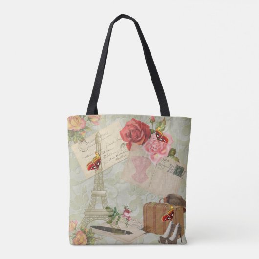 Flapper Girl in Parijs Tote Bag (Achterkant)