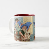  Flapper Girl in Parijs Tweekleurige Koffiemok (Voorkant links)