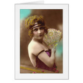 flapper girl in purple with a fan (Voorkant)