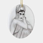 Flapper Girl Keramisch Ornament (Rechts)