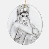 Flapper Girl Keramisch Ornament (Links)