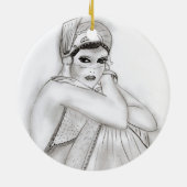Flapper Girl Keramisch Ornament (Achterkant)