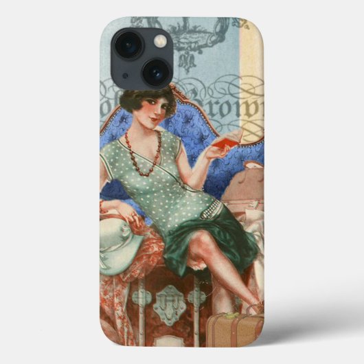 Flapper Girl-kunst in Parijs Case-Mate iPhone Case (Achterkant)