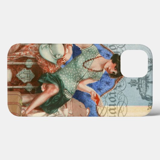 Flapper Girl-kunst in Parijs Case-Mate iPhone Case (Achterkant (horizontaal))