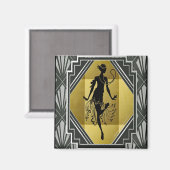 flapper girl magnet (Voorkant / Achterkant)