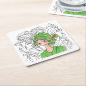 Flapper Girl Onderzetter (Schuin)