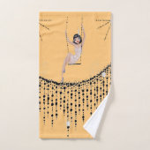 Flapper Girl op Swing Bath Towel Set Bad Handdoek (Handdoek)