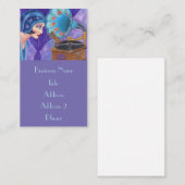 Flapper Girl Roaring Twenties Mouse Gramophone Visitekaartje (Voorkant / Achterkant)