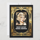 Flapper girl speakeasy jaren 20 blond Gatsby thema Kaart (Achterkant)