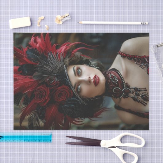 Flapper Girl uit 19201 Tissuepapier (Craft)