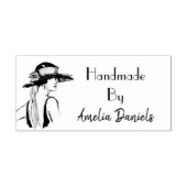 Flapper Girl uit 1920 gemaakt door zelfinkend stem Rubberstempel (Afrduk)