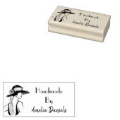 Flapper Girl uit 1920 gemaakt door zelfinkend stem Rubberstempel (Gestempeld)