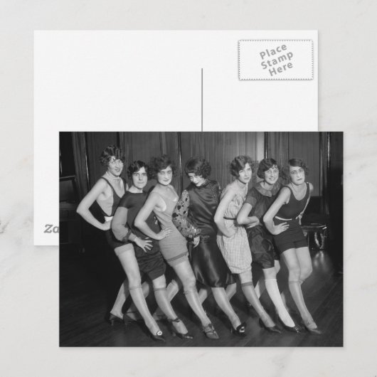 Flapper Girls: 1925 Briefkaart (Voorkant / Achterkant)
