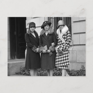 Flapper Girls, Cloche Petten 1920s Briefkaart