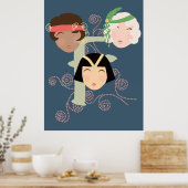 Flapper girls roaring twenties poster (Keuken)