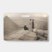 Flapper Girls Sunrise Khufu Piramide, Egypte 1920 Badge (Achterkant)
