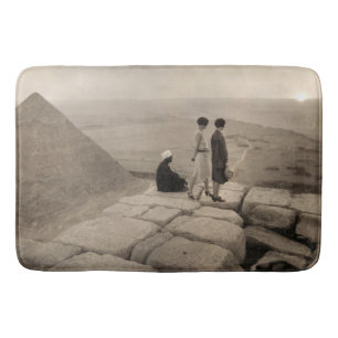 Flapper Girls Sunrise Khufu Piramide, Egypte 1920 Badmat