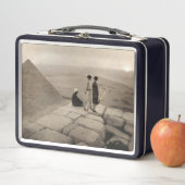 Flapper Girls Sunrise Khufu Pyramid, Egypte 1920 (In situ)