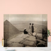 Flapper Girls Sunrise Khufu Pyramid, Egypte 1920 Acryl Bord (Huwelijk)