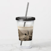 Flapper Girls Sunrise Khufu Pyramid, Egypte 1920 Acryl Drinkbeker (Achterkant)