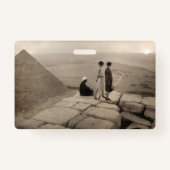 Flapper Girls Sunrise Khufu Pyramid, Egypte 1920 Badge (Achterkant)