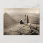 Flapper Girls Sunrise Khufu Pyramid, Egypte 1920 Briefkaart (Voorkant)
