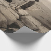 Flapper Girls Sunrise Khufu Pyramid, Egypte 1920 Cadeaupapier (Hoek)