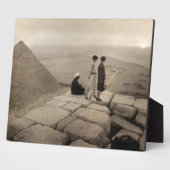 Flapper Girls Sunrise Khufu Pyramid, Egypte 1920 Fotoplaat (Zijkant)
