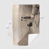 Flapper Girls Sunrise Khufu Pyramid, Egypte 1920 Golfhanddoek (Insitu)