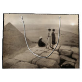 Flapper Girls Sunrise Khufu Pyramid, Egypte 1920 Groot Cadeauzakje (Achterkant)