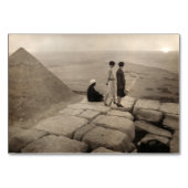 Flapper Girls Sunrise Khufu Pyramid, Egypte 1920 Kaart (Achterkant)