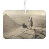 Flapper Girls Sunrise Khufu Pyramid, Egypte 1920 Luchtverfrisser (Achterkant)