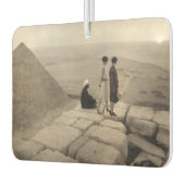 Flapper Girls Sunrise Khufu Pyramid, Egypte 1920 Luchtverfrisser (Links)