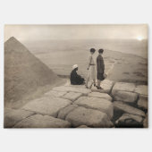 Flapper Girls Sunrise Khufu Pyramid, Egypte 1920 Magneet (Voorkant)