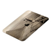 Flapper Girls Sunrise Khufu Pyramid, Egypte 1920 Magneet (Linkerzijde)