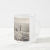 Flapper Girls Sunrise Khufu Pyramid, Egypte 1920 Matglas Koffiemok (Voorkant rechts)