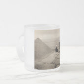 Flapper Girls Sunrise Khufu Pyramid, Egypte 1920 Matglas Koffiemok (Voorkant links)