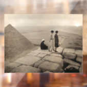 Flapper Girls Sunrise Khufu Pyramid, Egypte 1920 Raamsticker (Vel 2)